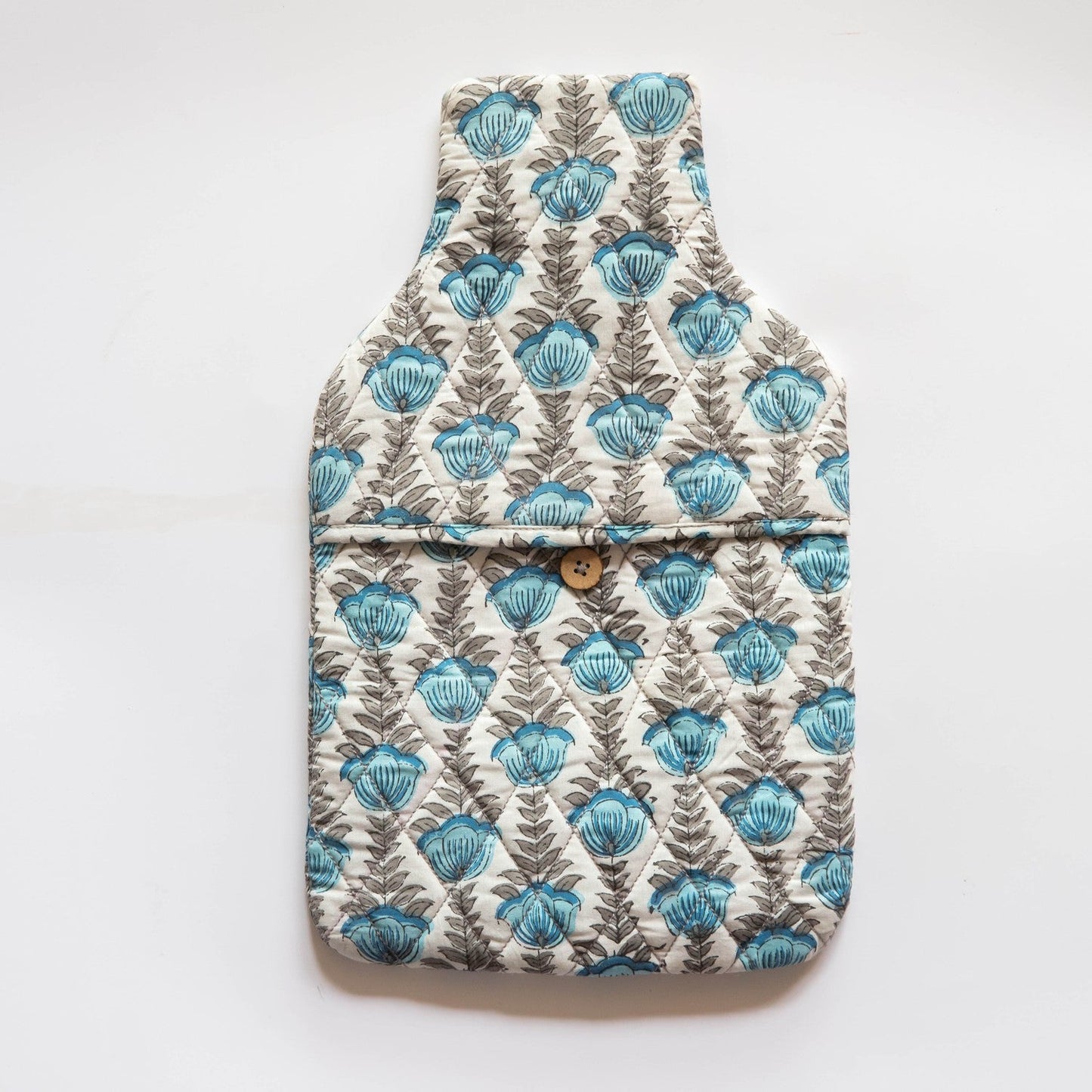 Blue & White Buti Hot Water Bag Cover