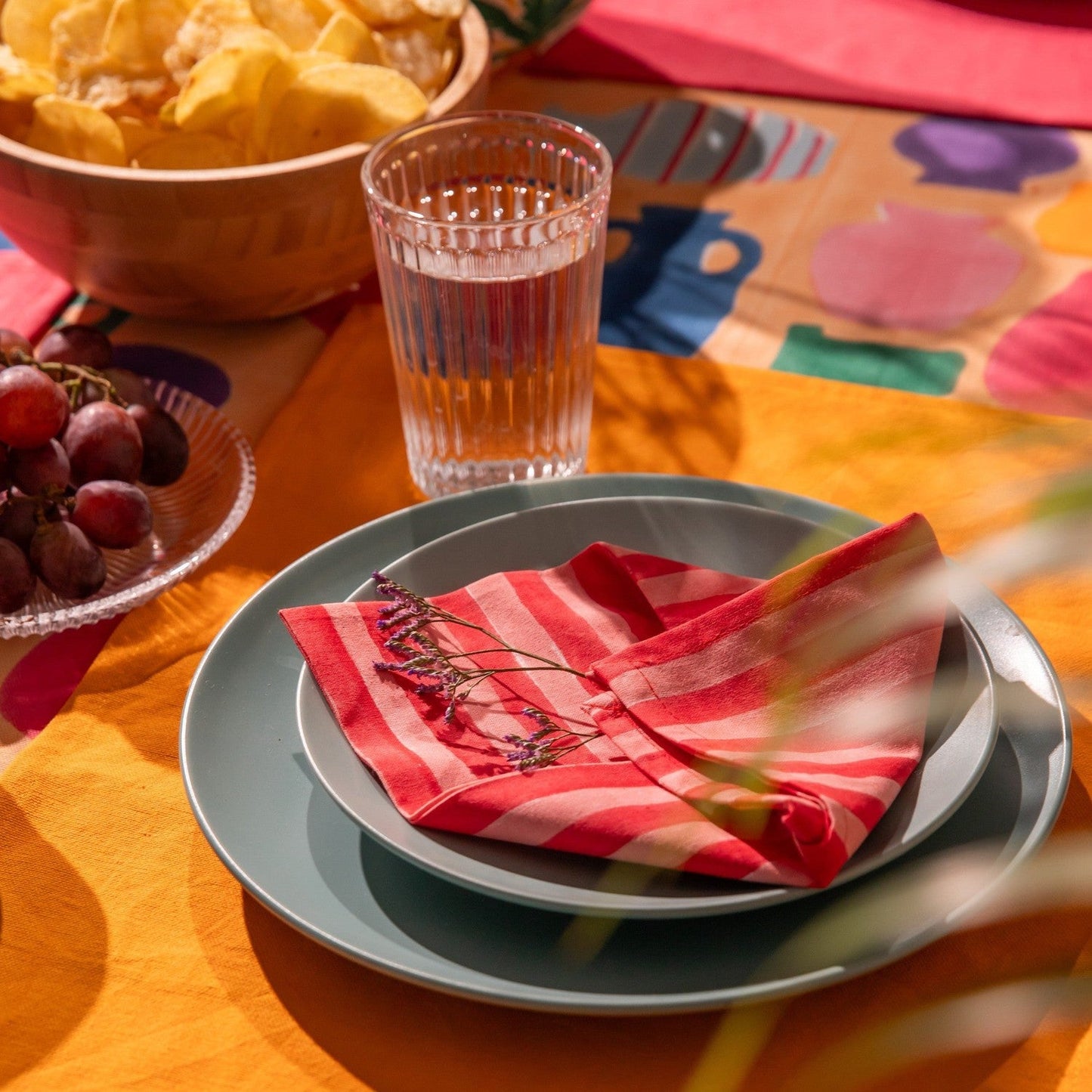 Colorful Medley of Pots Table Linen Set