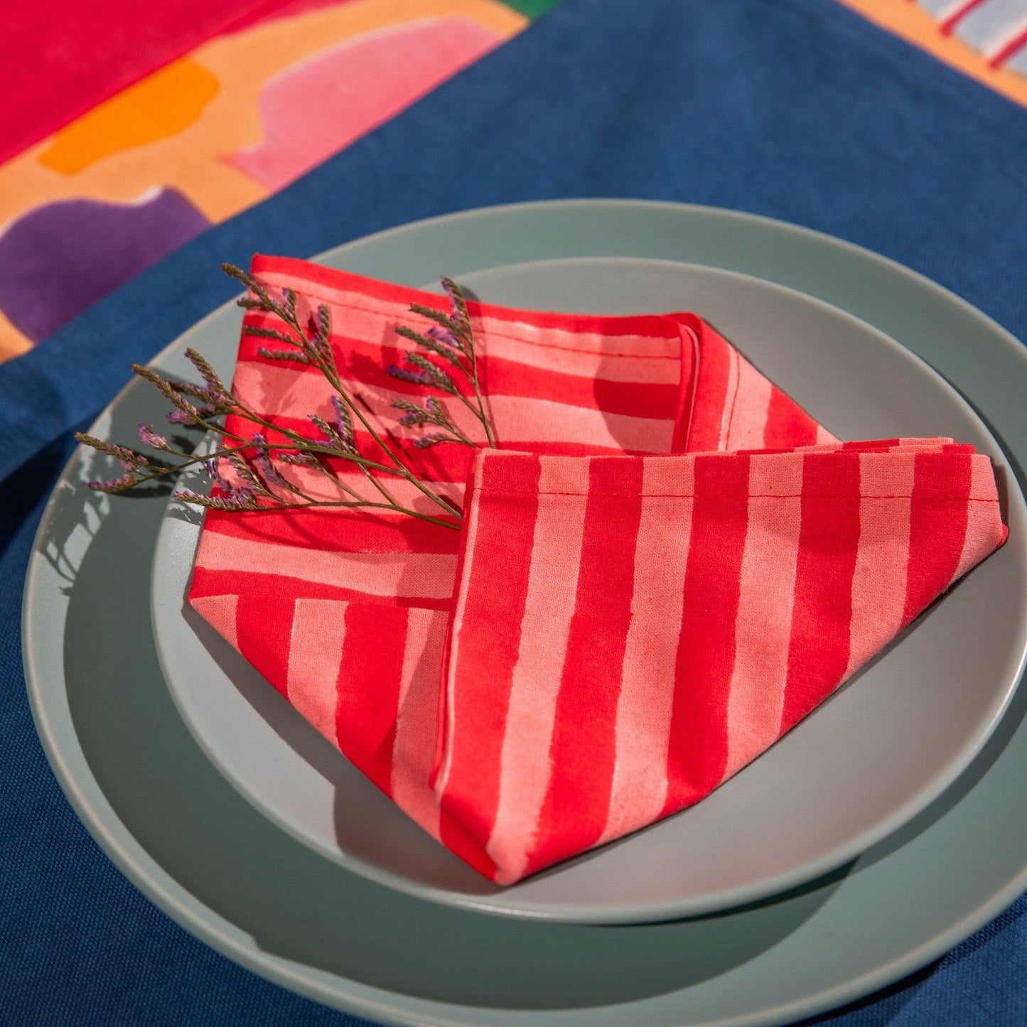 Colorful Medley of Pots Table Linen Set