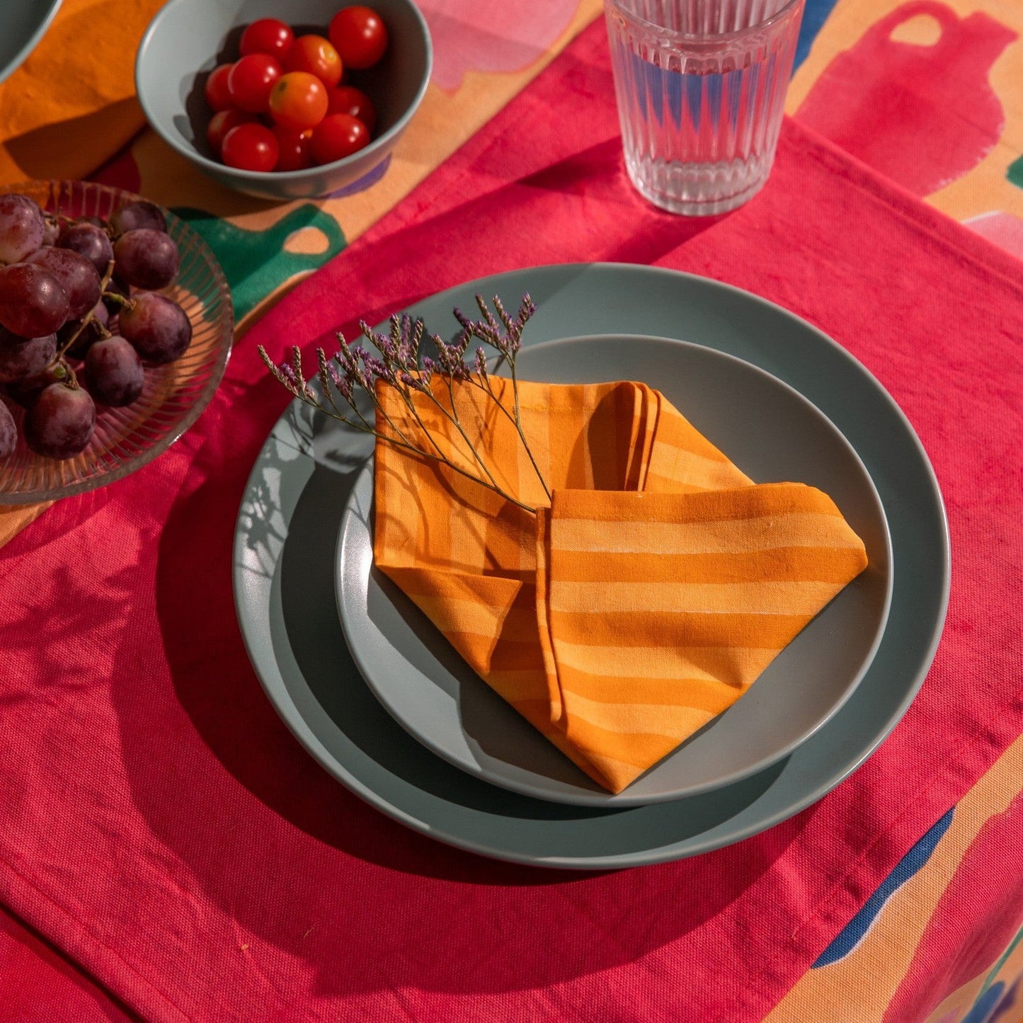 Colorful Medley of Pots Table Linen Set