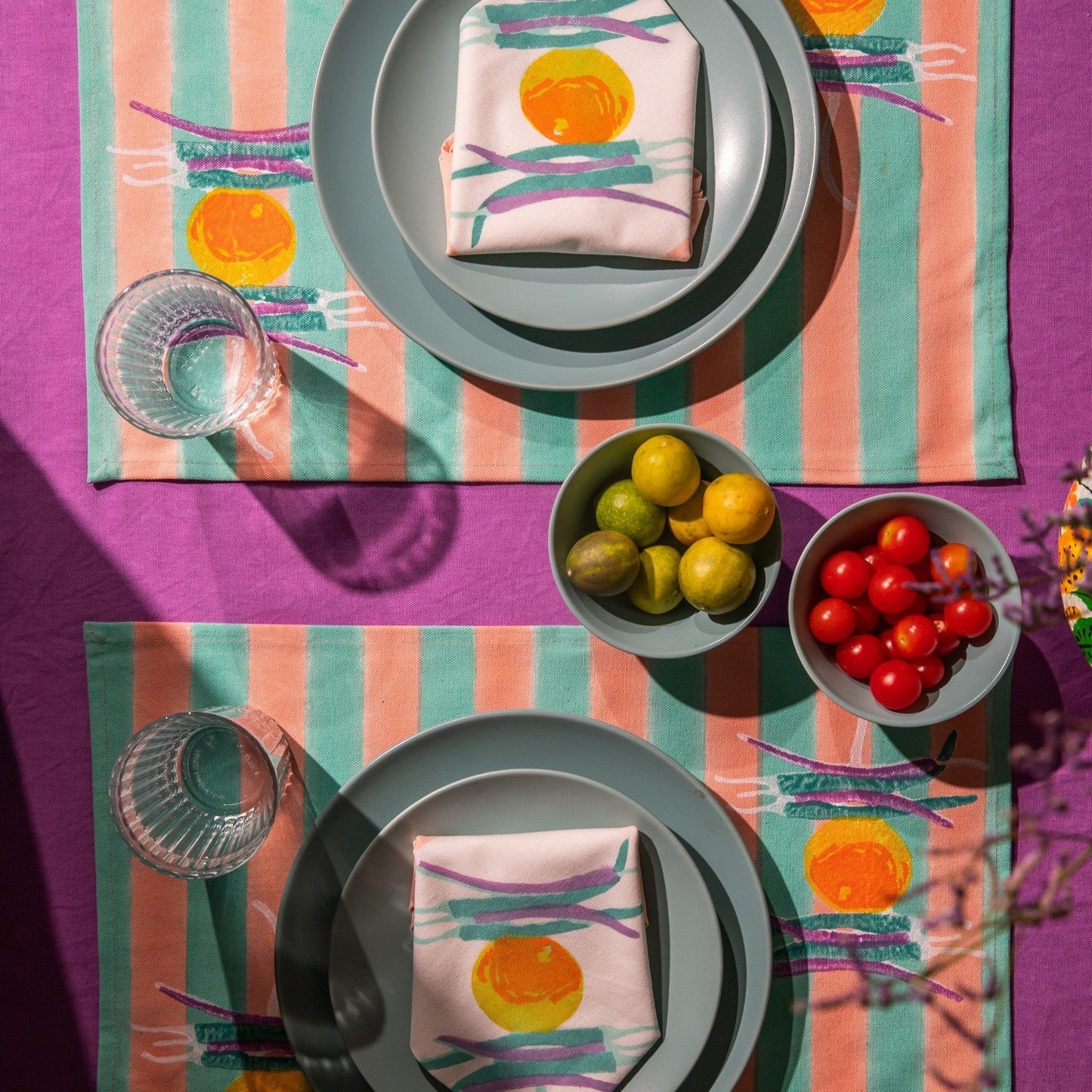 Colorful Nimbu Mirchi Table Linen Set