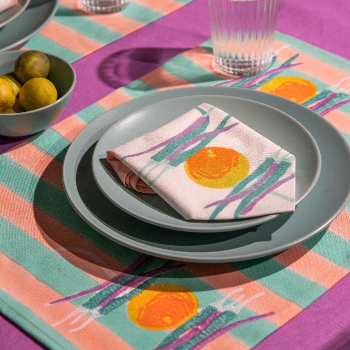 Colorful Nimbu Mirchi Table Linen Set