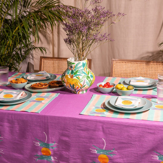 Colorful Nimbu Mirchi Table Linen Set